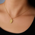 Flower Pendant Necklace 18K Gold Plated Stainless Steel