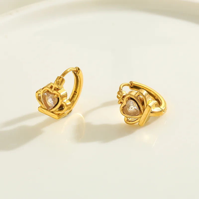 Heart shaped earrings 18K Gold plated Stainless Steel