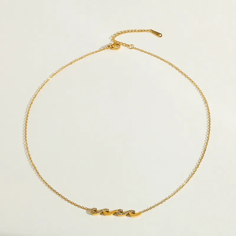 Attached pedant necklace 18K Gold Plated Stainless Steel